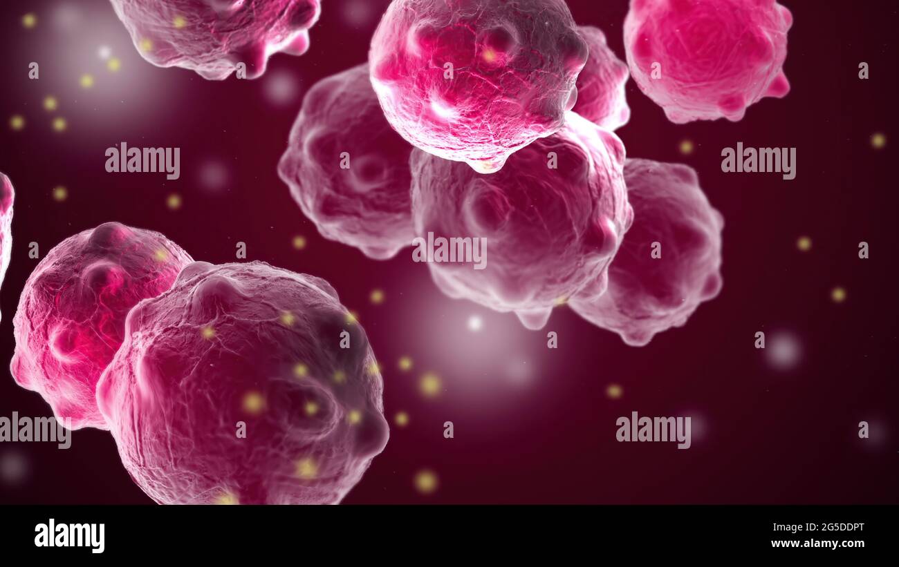 3d illustration - Cancer Cells With High Details Stock Photo - Alamy