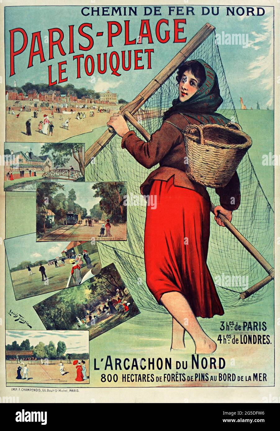 Paris France La Rive Gauche Seine Vintage Railway Travel Art Poster Print 