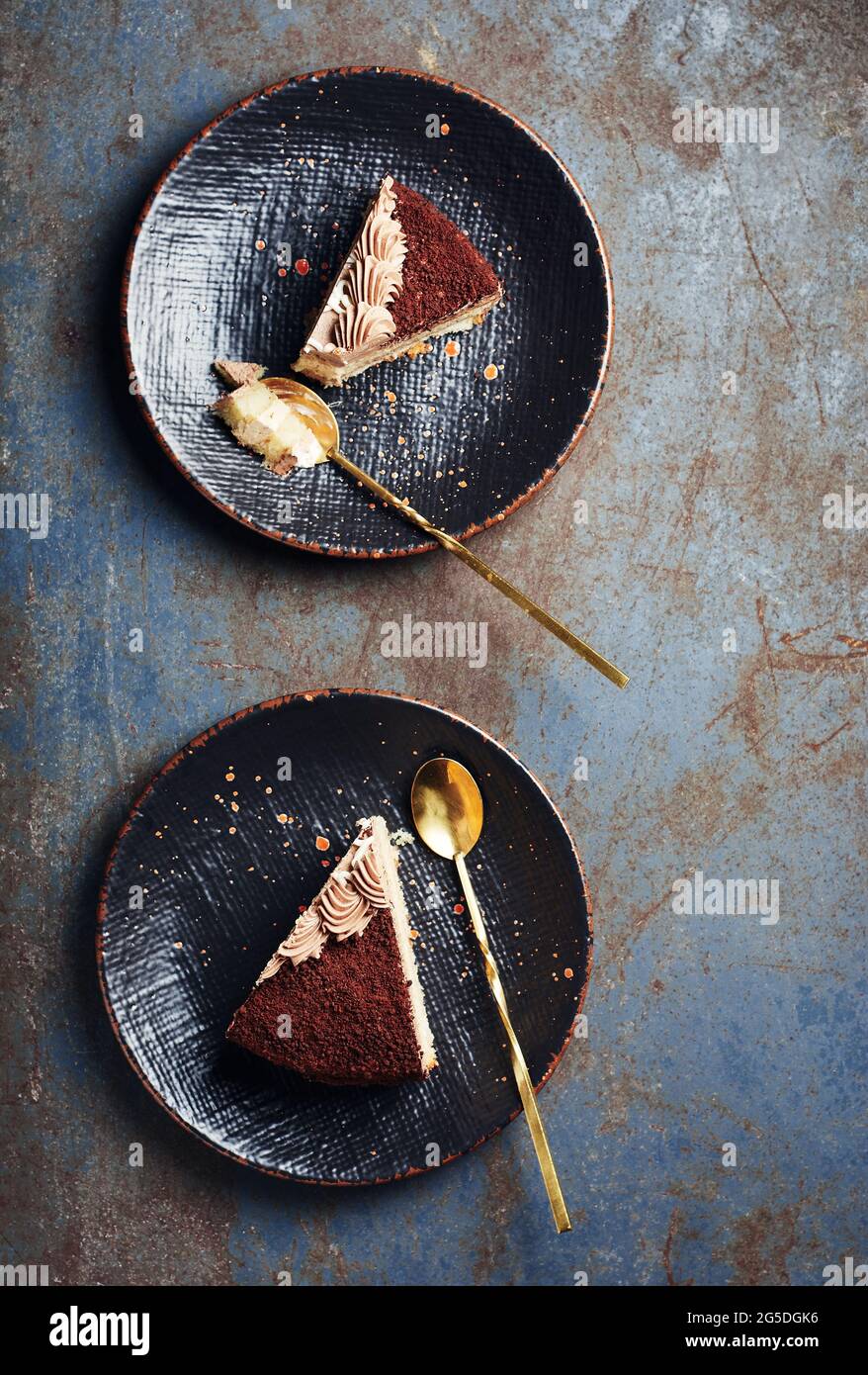 Top view pastry on plates hi-res stock photography and images - Alamy