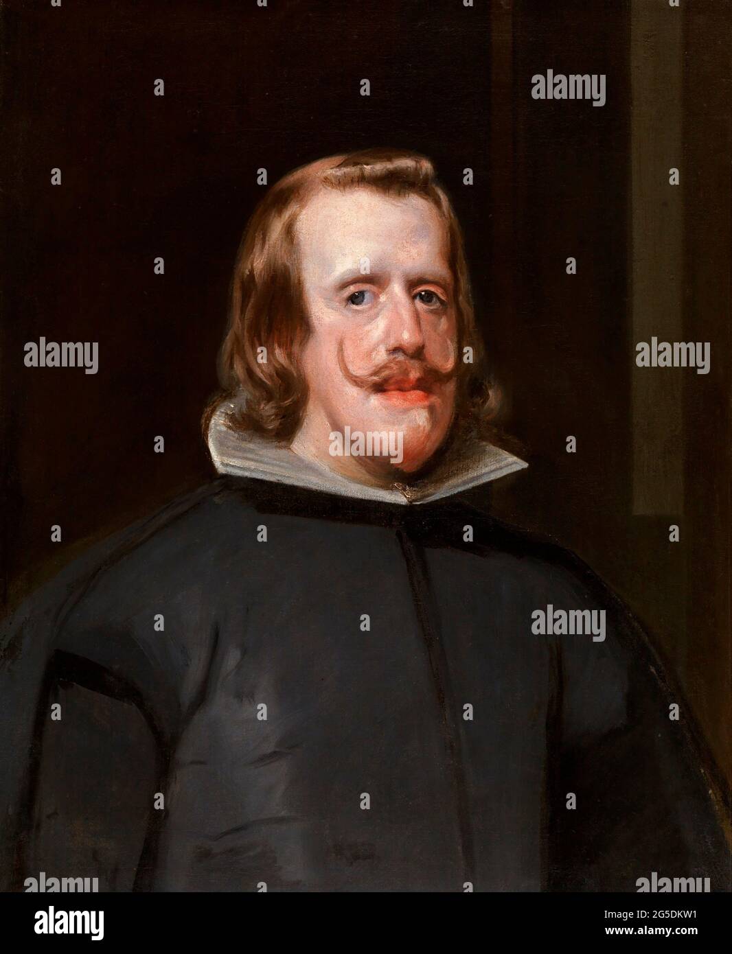 Philip IV of Spain. Portrait of King Philip IV of Spain (1605-1665) by Diego Velazquez, oil on canvas, 1653 Stock Photo