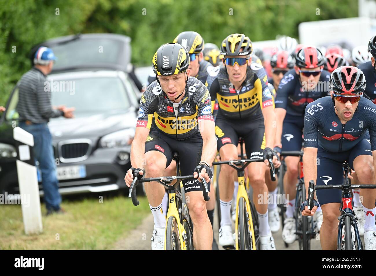 Tour de France 2021, Stage 1, Brest to Landerneau. Tony Martin Jumbo Visma  Stock Photo - Alamy