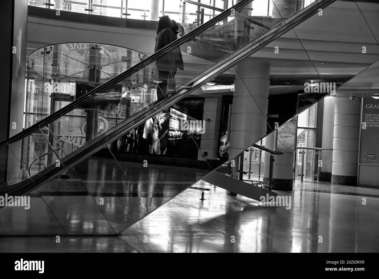 Coming down the stair. Stock Photo