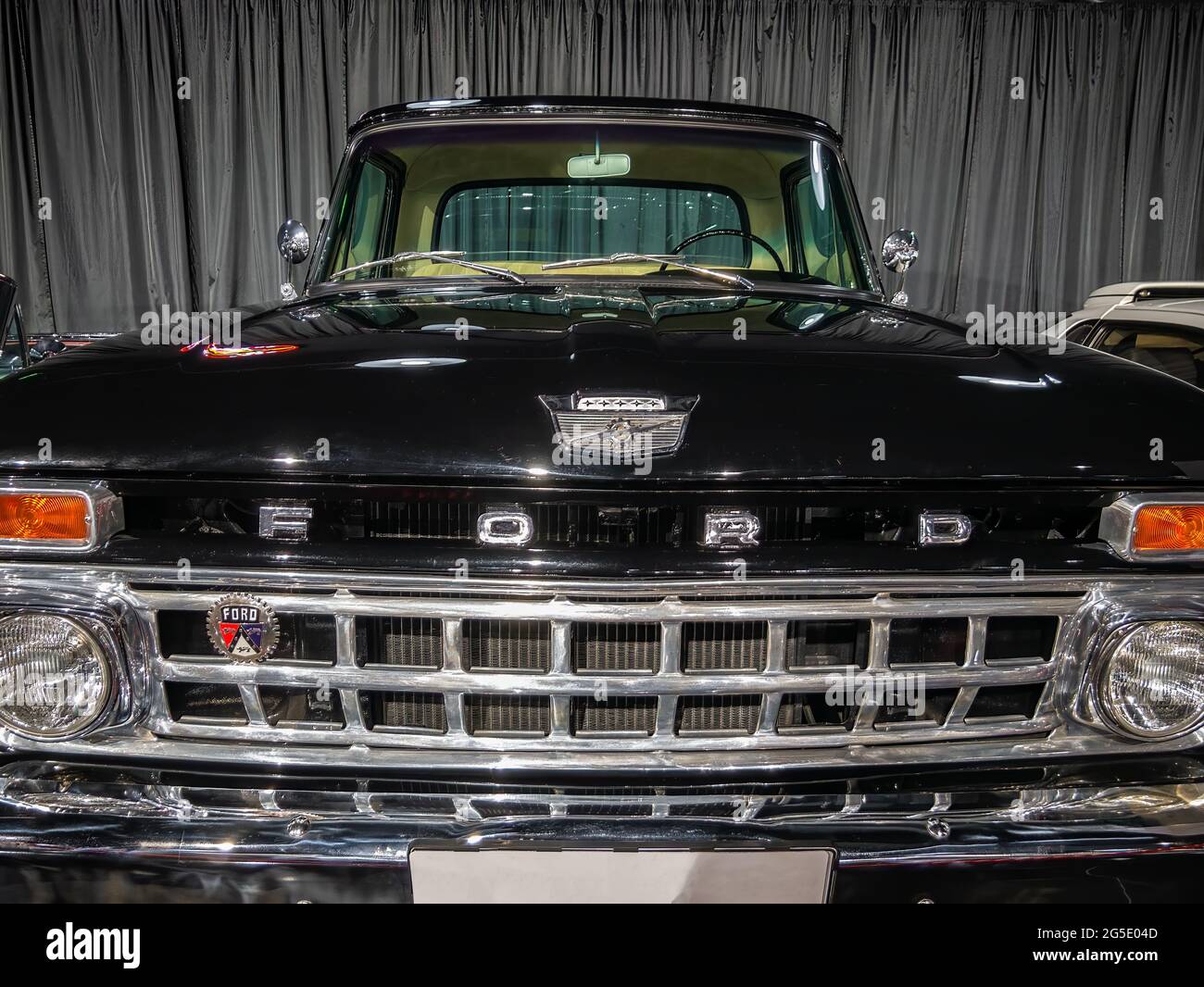 Bucharest, Romania - 05.14.2021: Front view with a Ford F 100 from 1965 Stock Photo