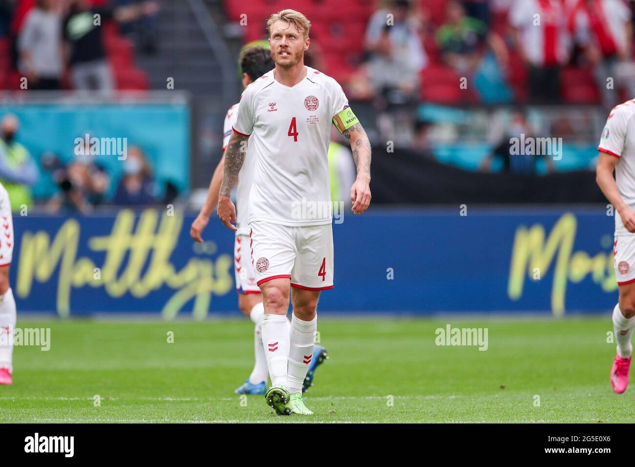 AMSTERDAM, NETHERLANDS - JUNE 26: Simon Kjaer of Denmark during the ...