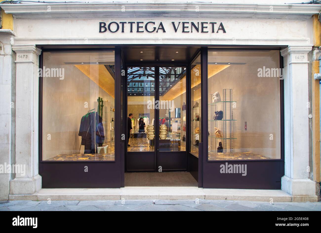 Bottega Veneta window in Venice, Italy Stock Photo