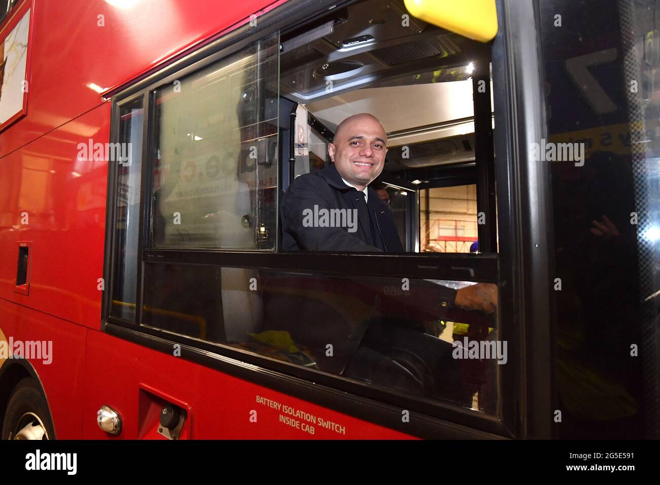 Javid Driver File photo dated 11/02/2020 of Sajid Javid, sitting in the driver's ...
