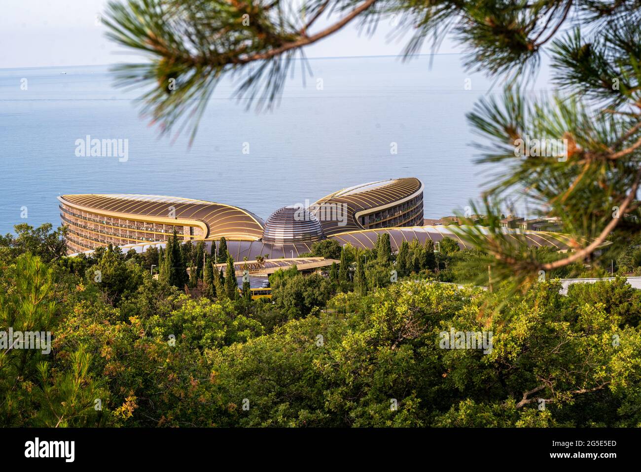 08-06-2019 Crimea Ukraine. The amazing building of the hotel 