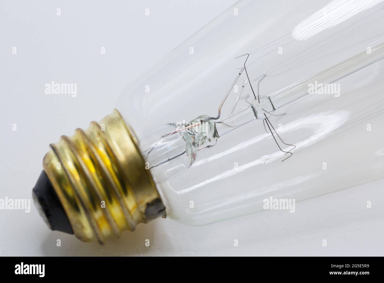 Close up of a vintage incandescent light bulb. Stock Photo