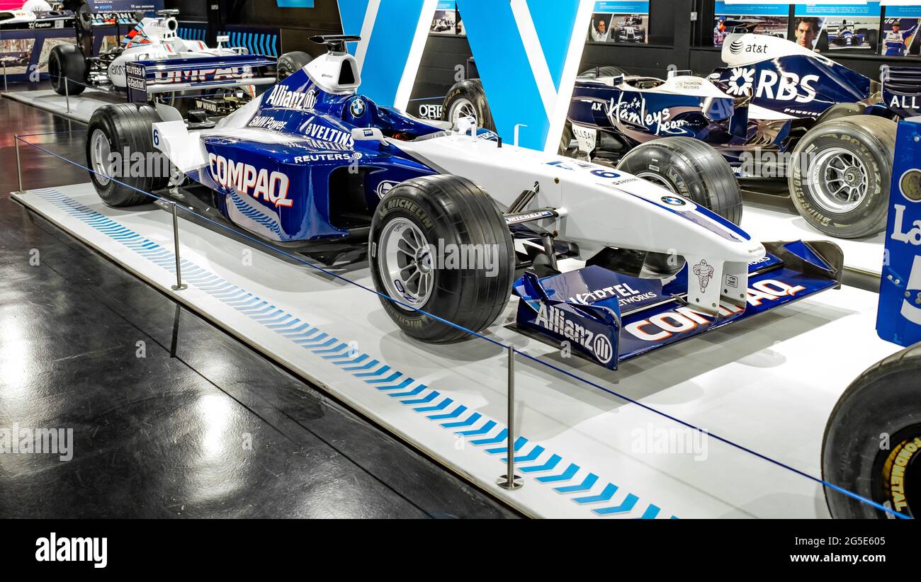 Yeovil, Somerset, UK – June 18 2021. The Willams BMW Formula 1 race car ...