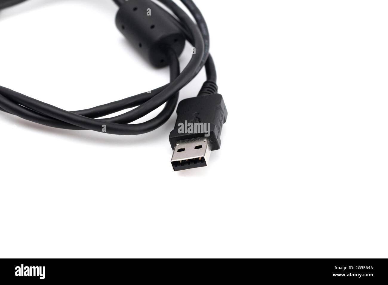 Standard USB Cord on a White Background Stock Photo Alamy