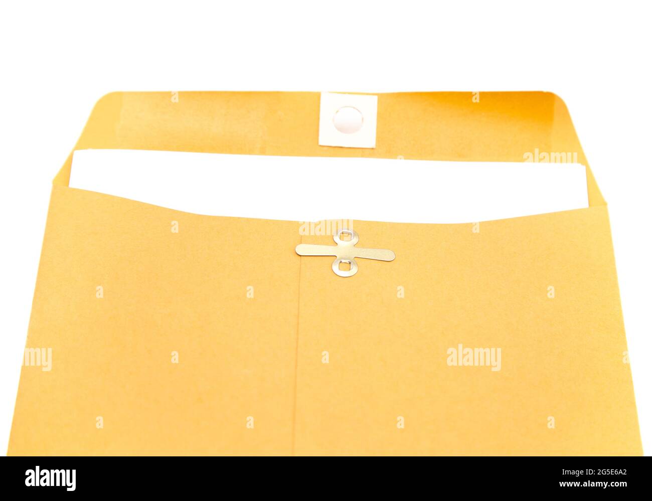 Simple Manilla Envelope on a White Background Stock Photo