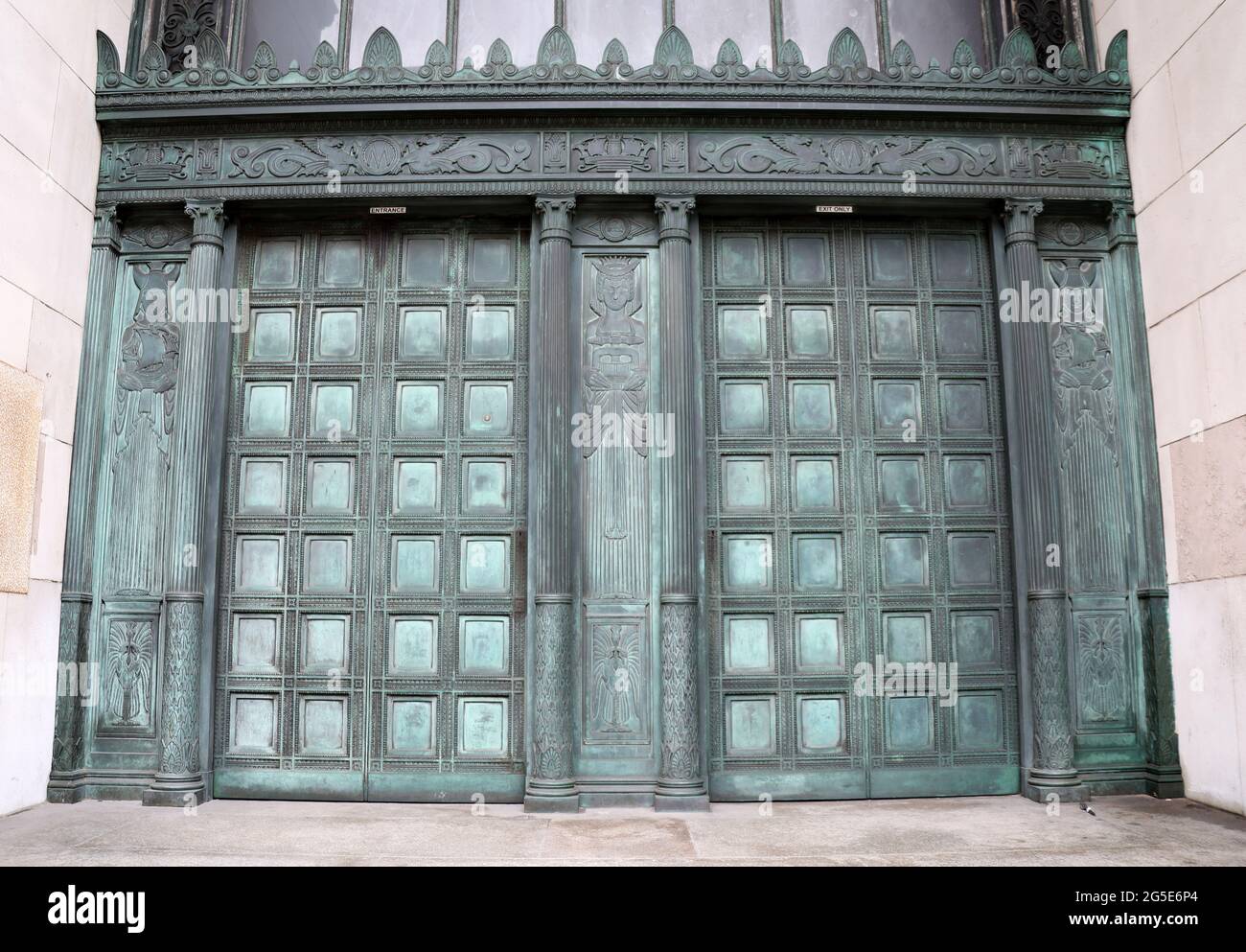 Doors at the Martins Bank Building in Liverpool Stock Photo