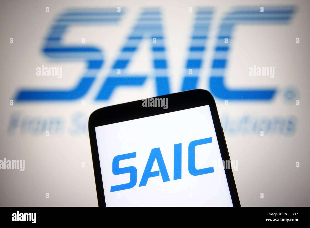 Ukraine. 26th June, 2021. In this photo illustration a SAIC (Science