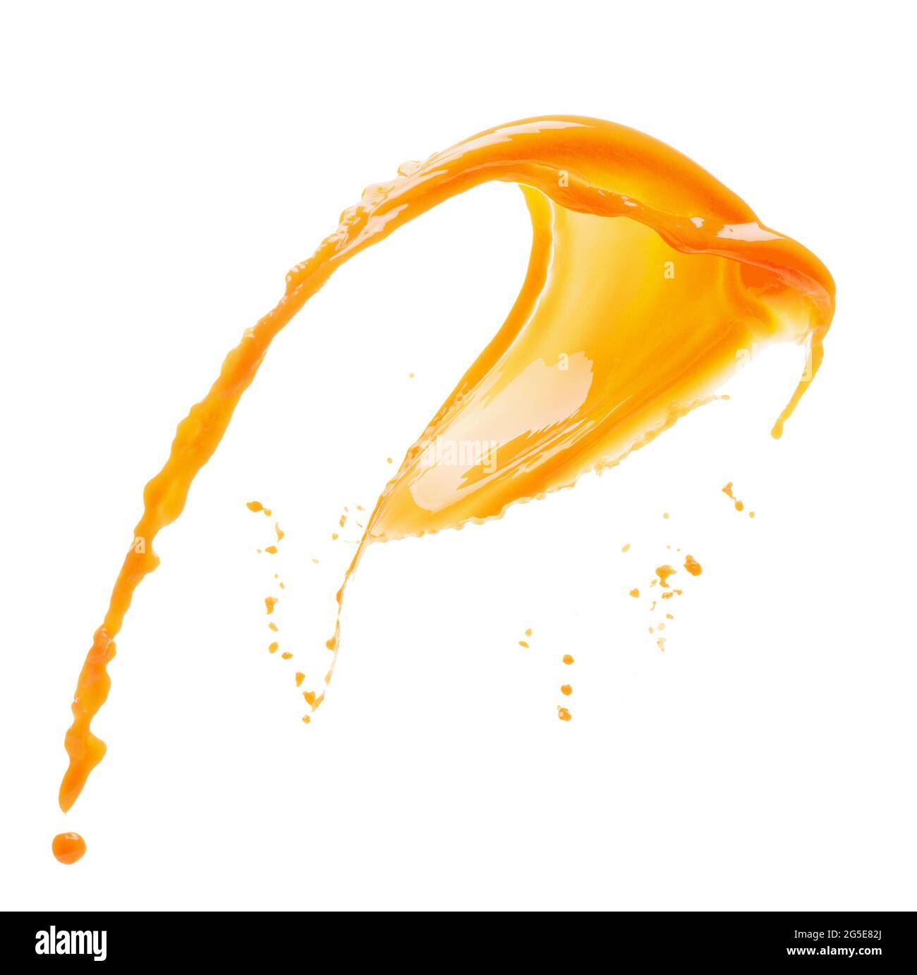yellow paint splash isolated on a white background Stock Photo - Alamy