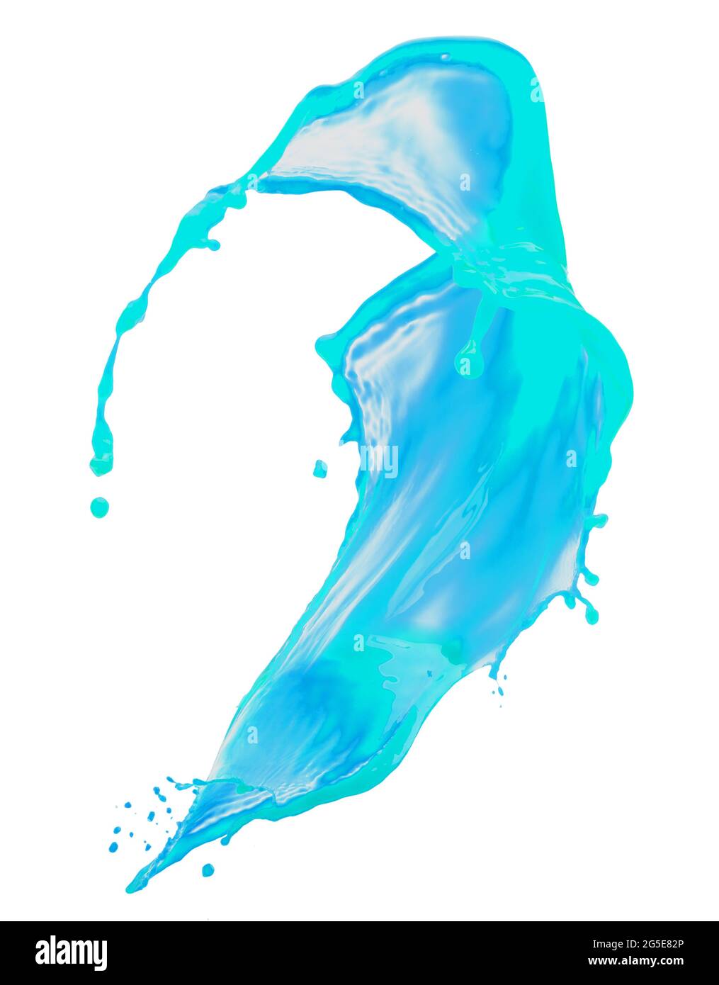 light blue paint splash isolated on a white background Stock Photo Alamy