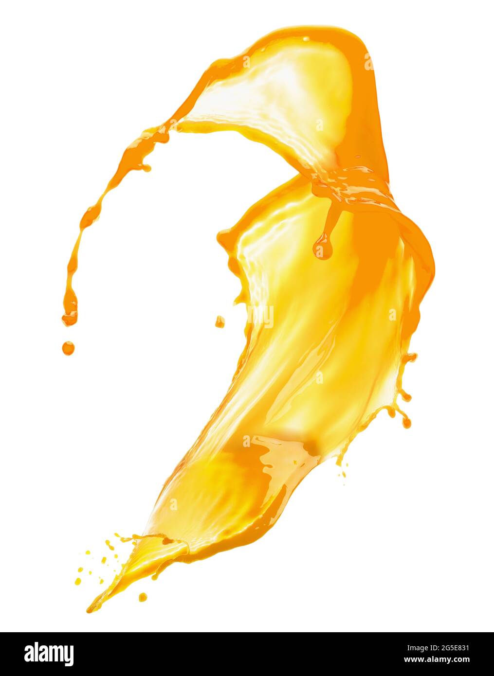 yellow paint splash isolated on a white background Stock Photo - Alamy