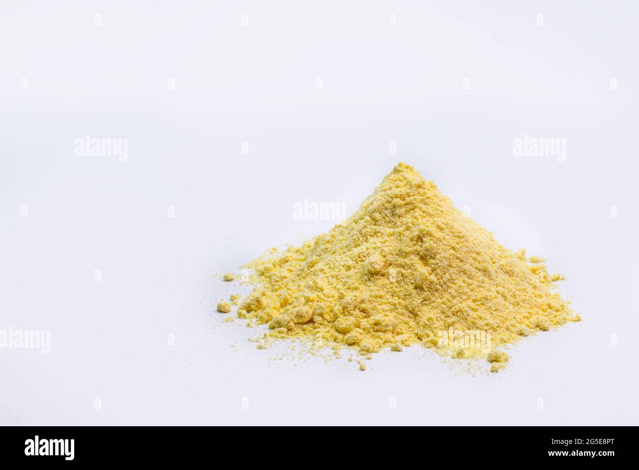 pure sulfur powder, used in medicine, or fertilizer or fungicide Stock