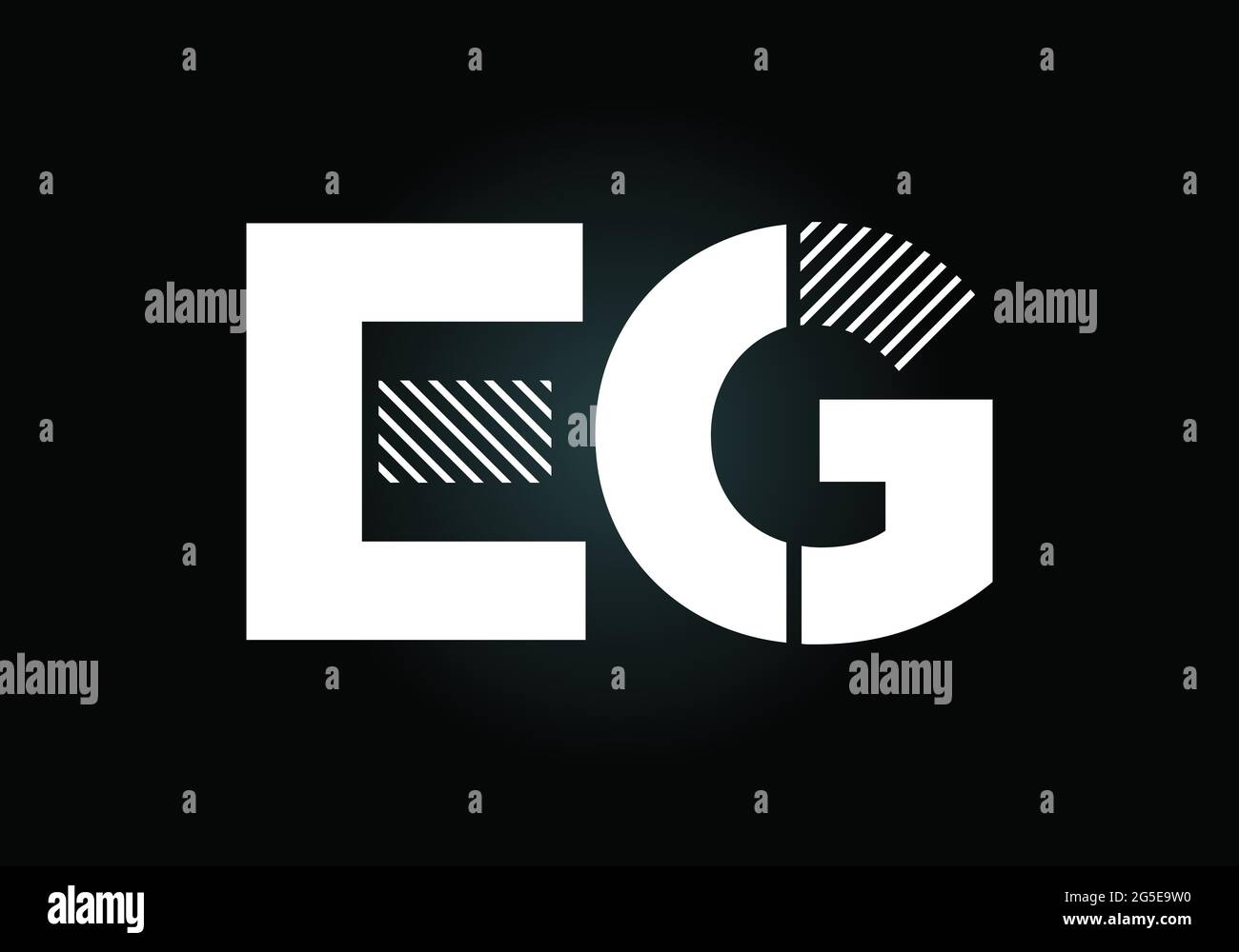Initial E G Letter Logo With Creative Modern Business Typography Vector ...