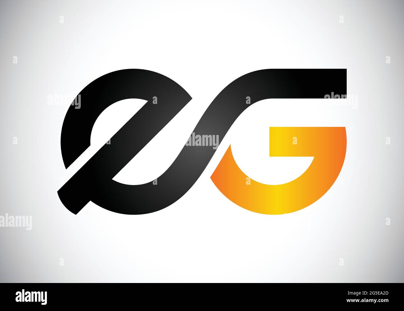 Initial E G Letter Logo With Creative Modern Business Typography Vector ...