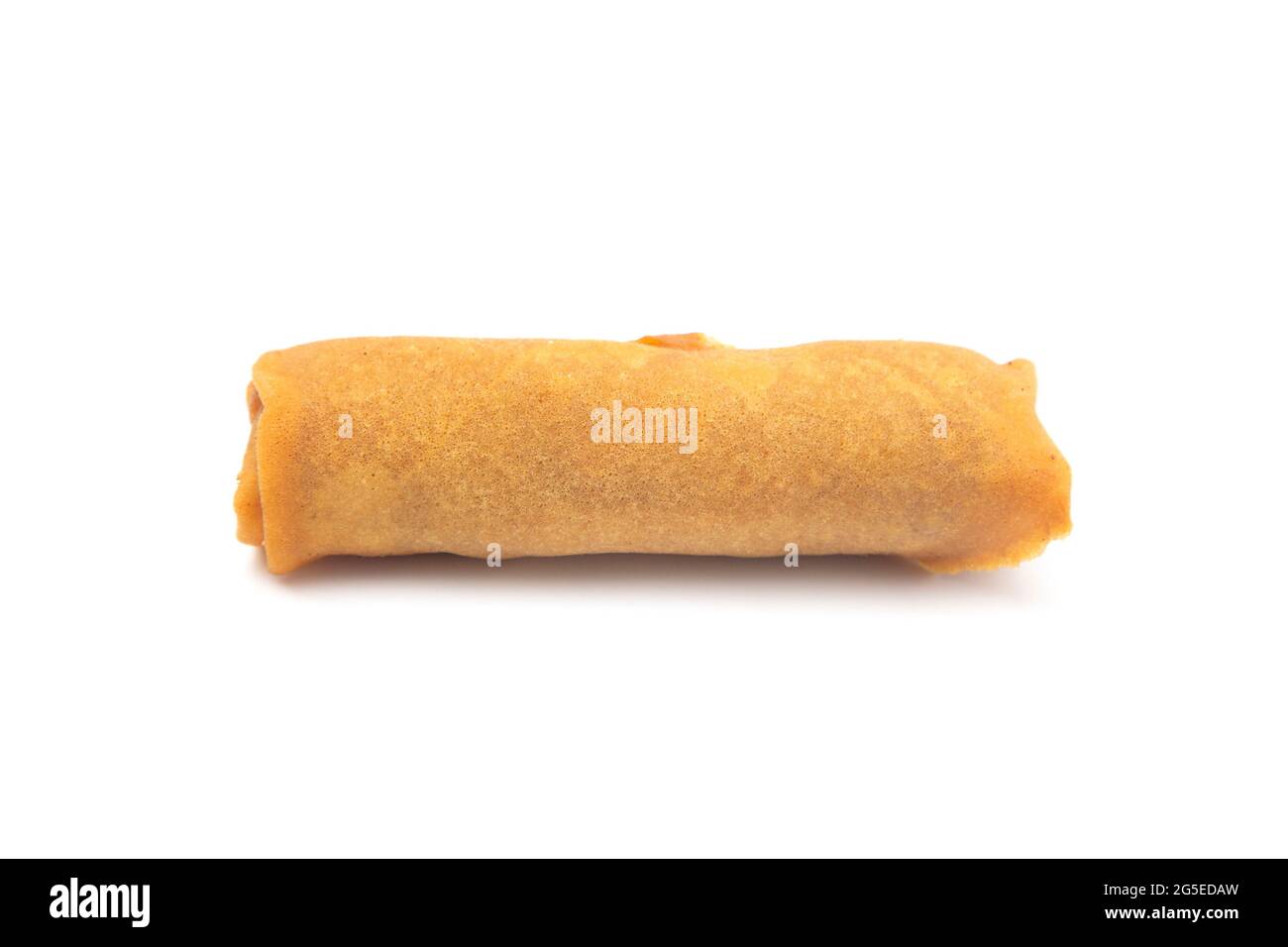 Fried Spring Rolls on a White Background Stock Photo