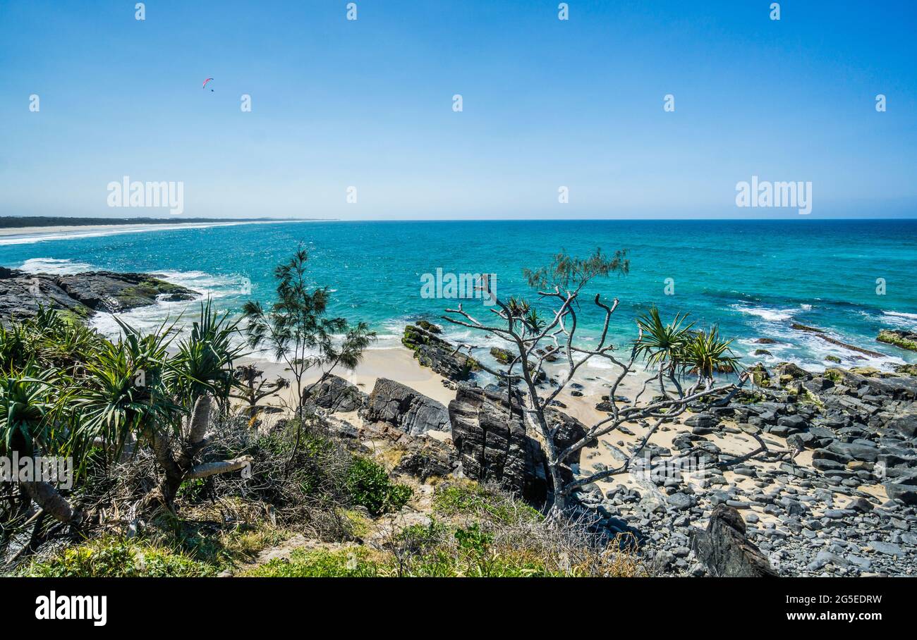 rocky bluff at Norries Cove, Cabarita Beach, New South Wales North Coast, Australia Stock Photo