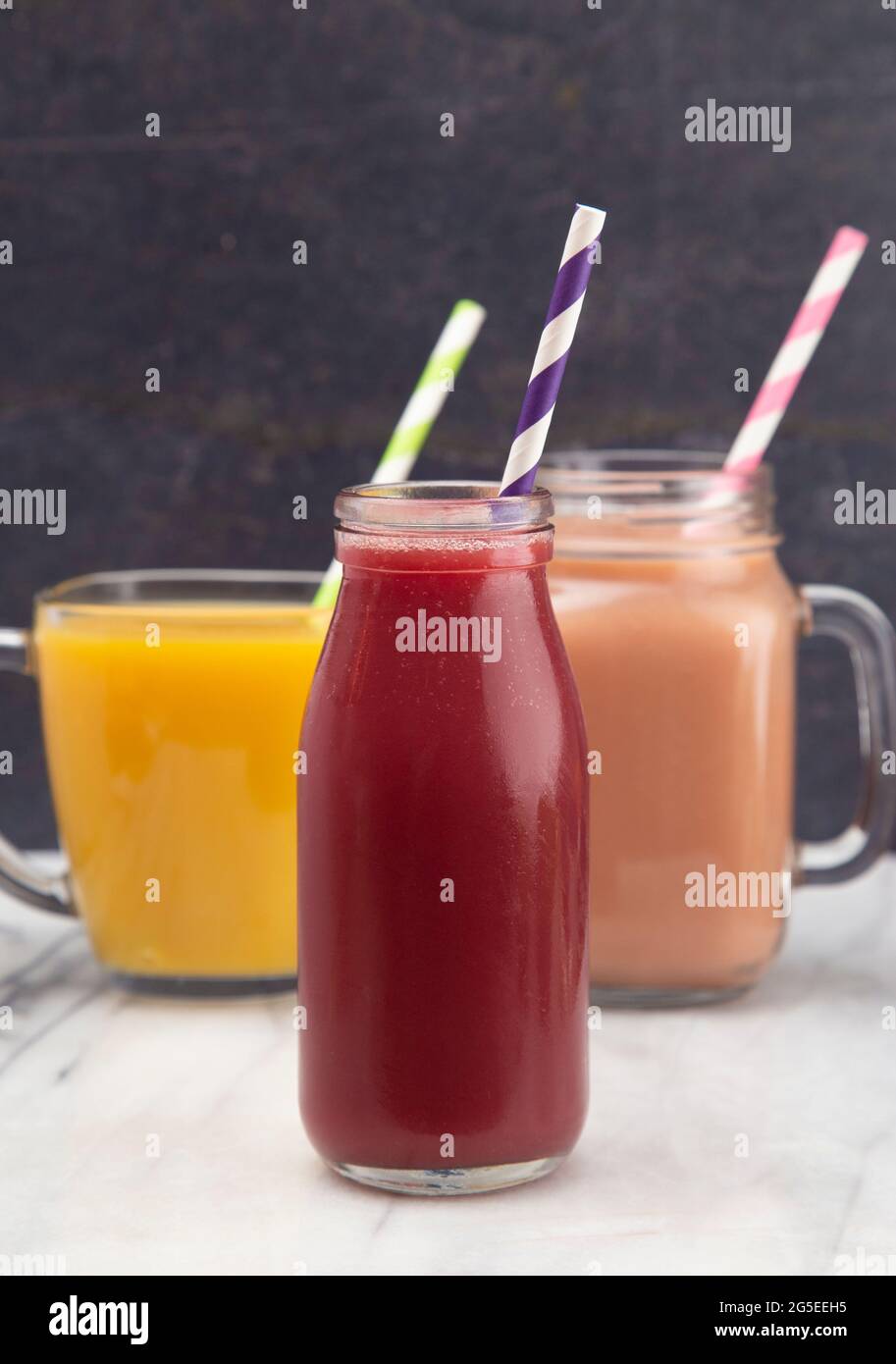 Various smoothies hi-res stock photography and images - Alamy