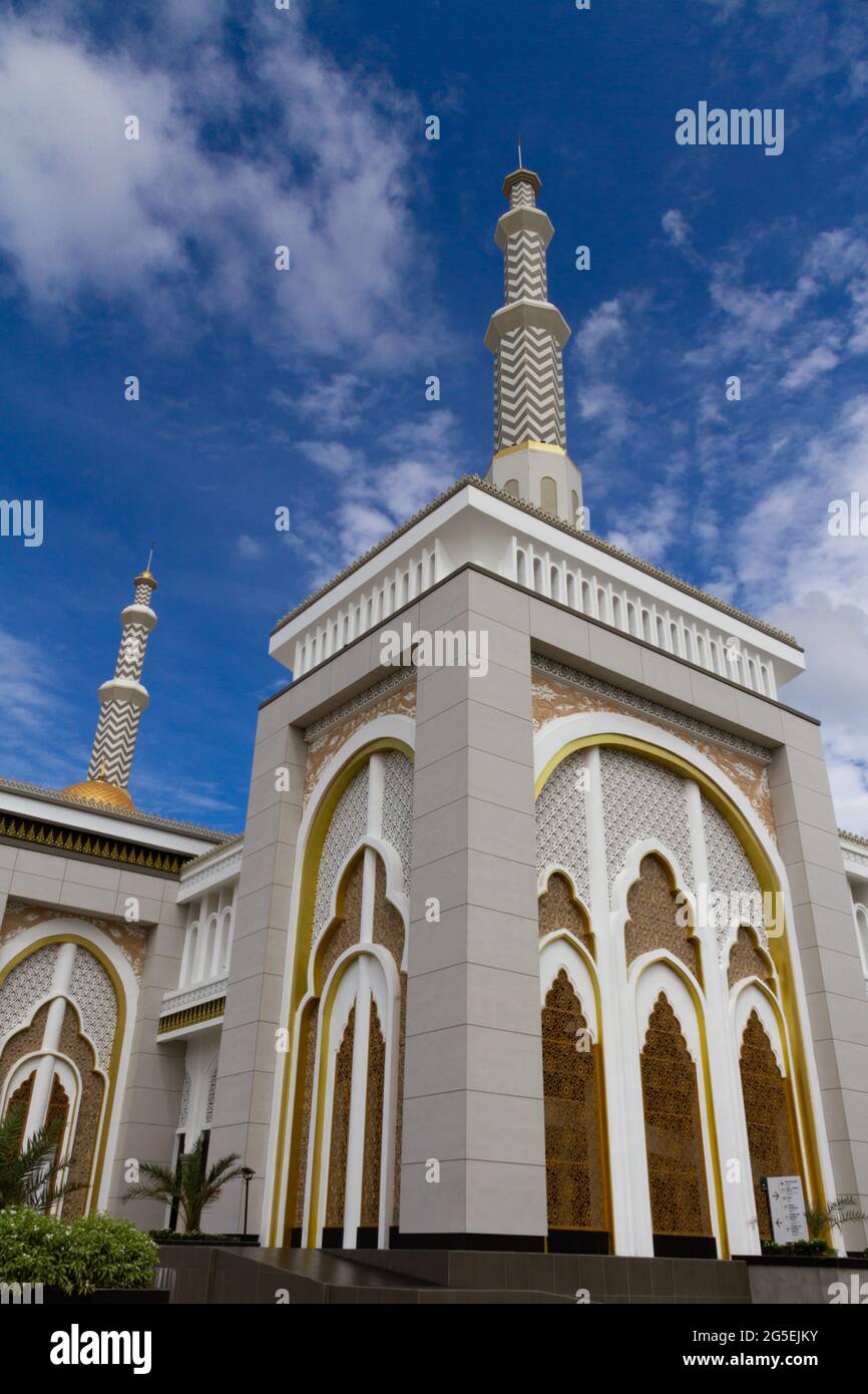 Tower of al-falah mosque, mempawah, west borneo, Indonesia. Traveling destination Stock Photo