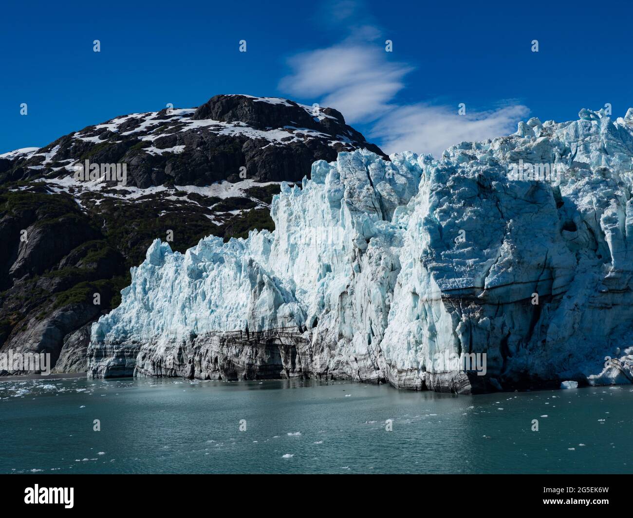 Margerie glacier, a tidewater glacier in Glacier Bay National Park, in the inside passage of Southeast Alaska, USA Stock Photo