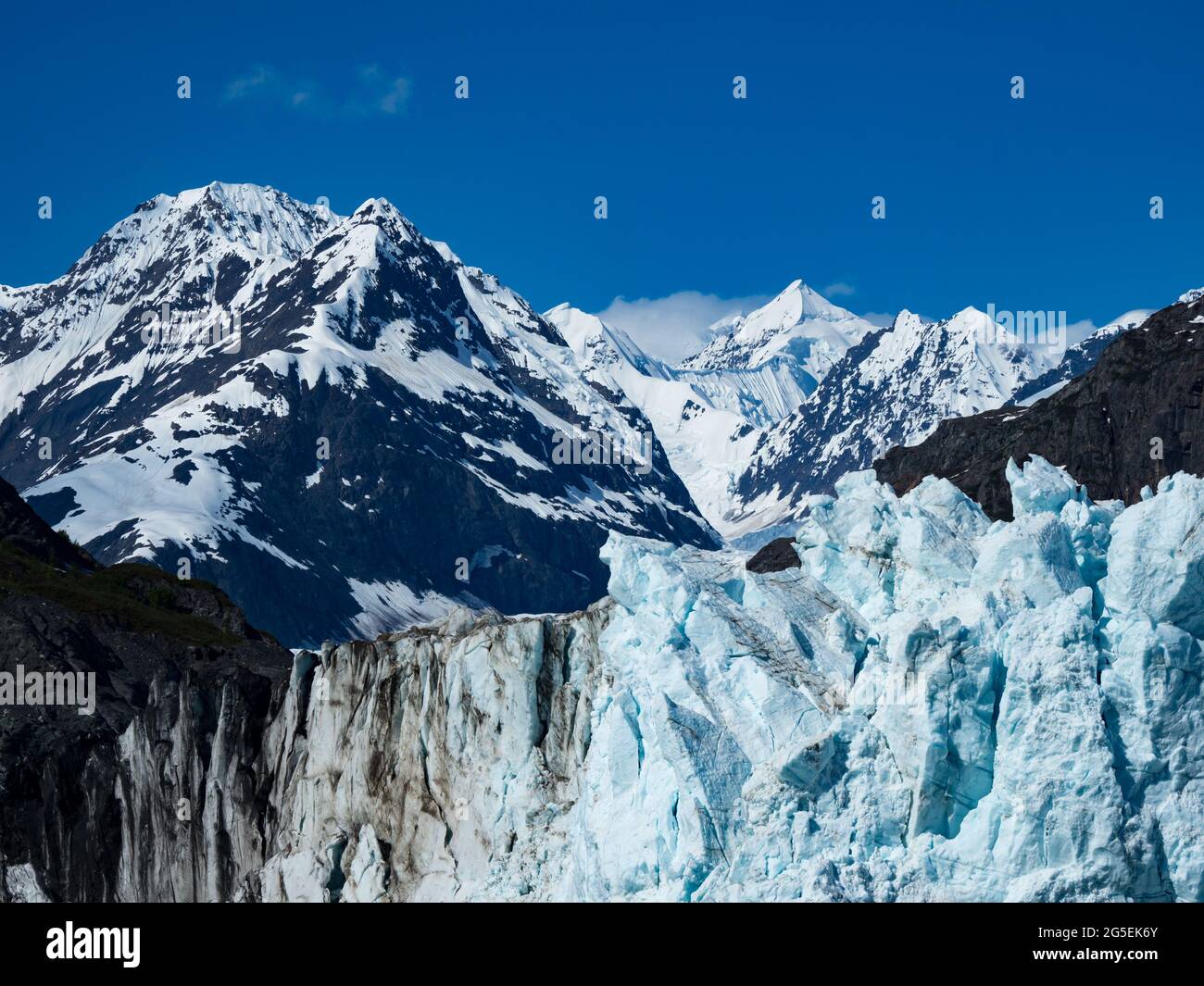 Margerie glacier, a tidewater glacier in Glacier Bay National Park, in the inside passage of Southeast Alaska, USA Stock Photo