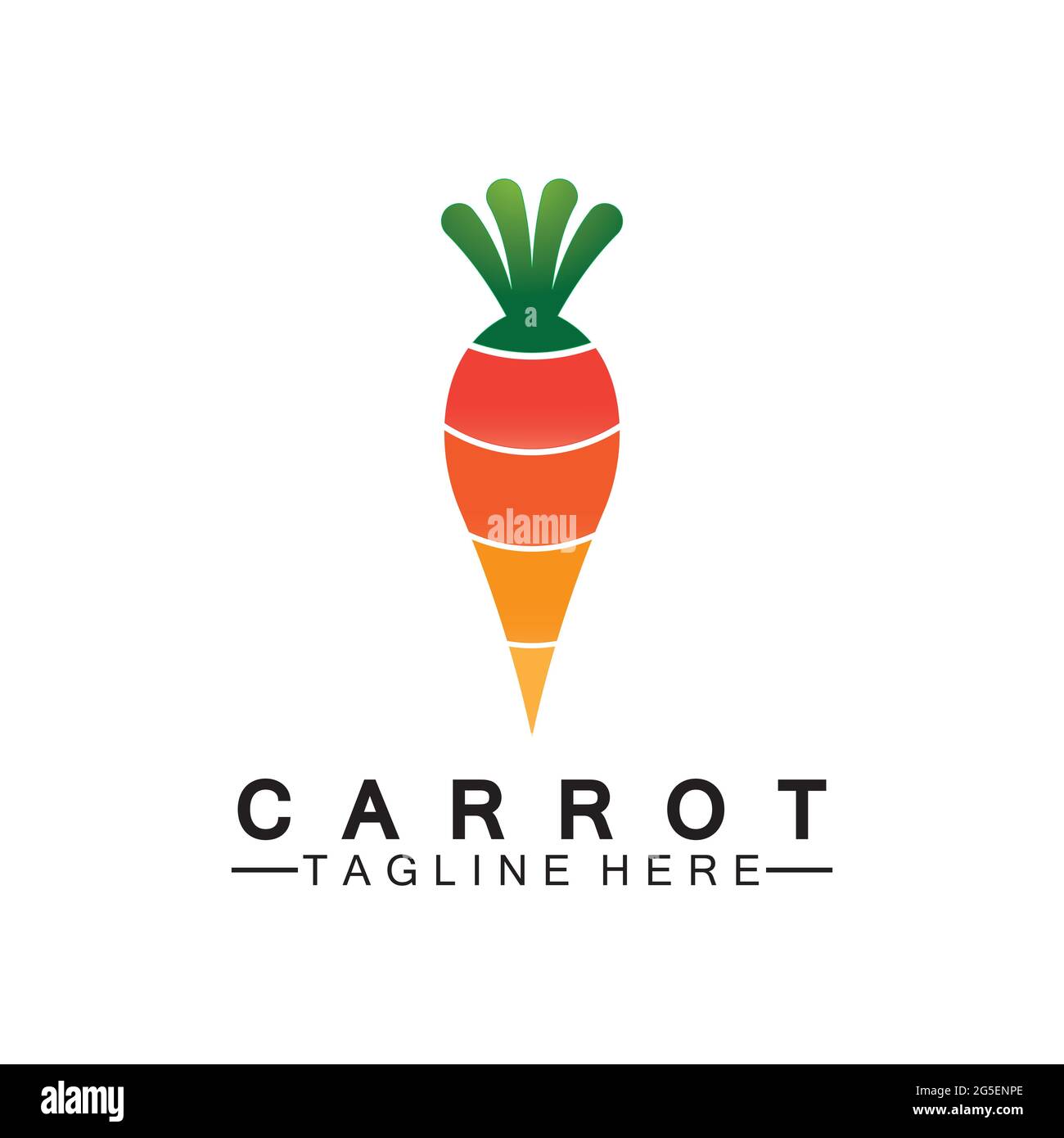Carrot logo vector icon illustration design template Stock Vector Image