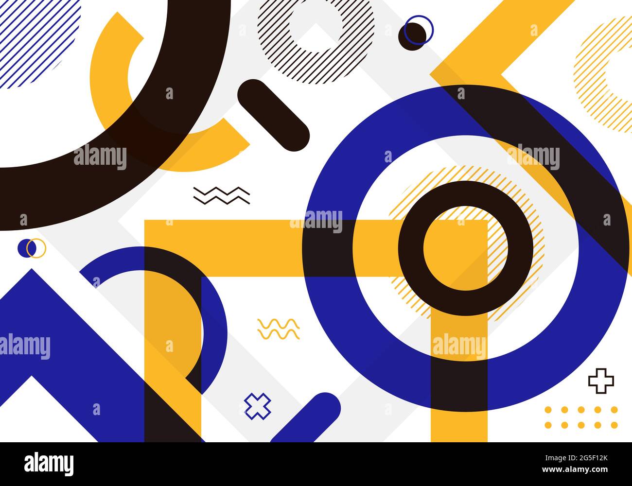 Abstract colored geometric shape pattern composition design on white background. Vector illustration Stock Vector