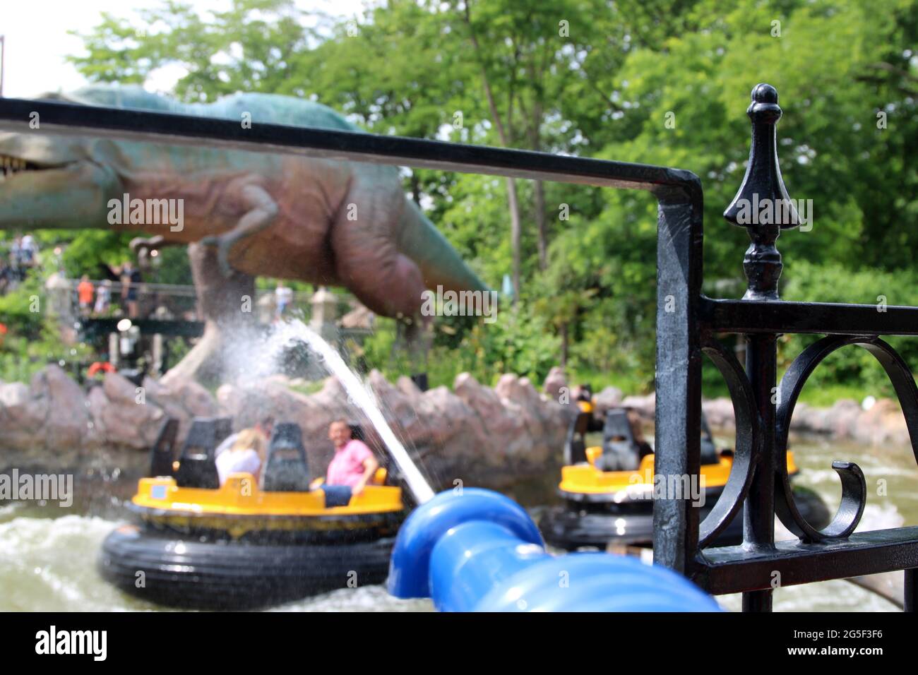 Dino Splash (formerly: Donnerfluss) at Holiday Park in Hassloch, Germany Stock Photo