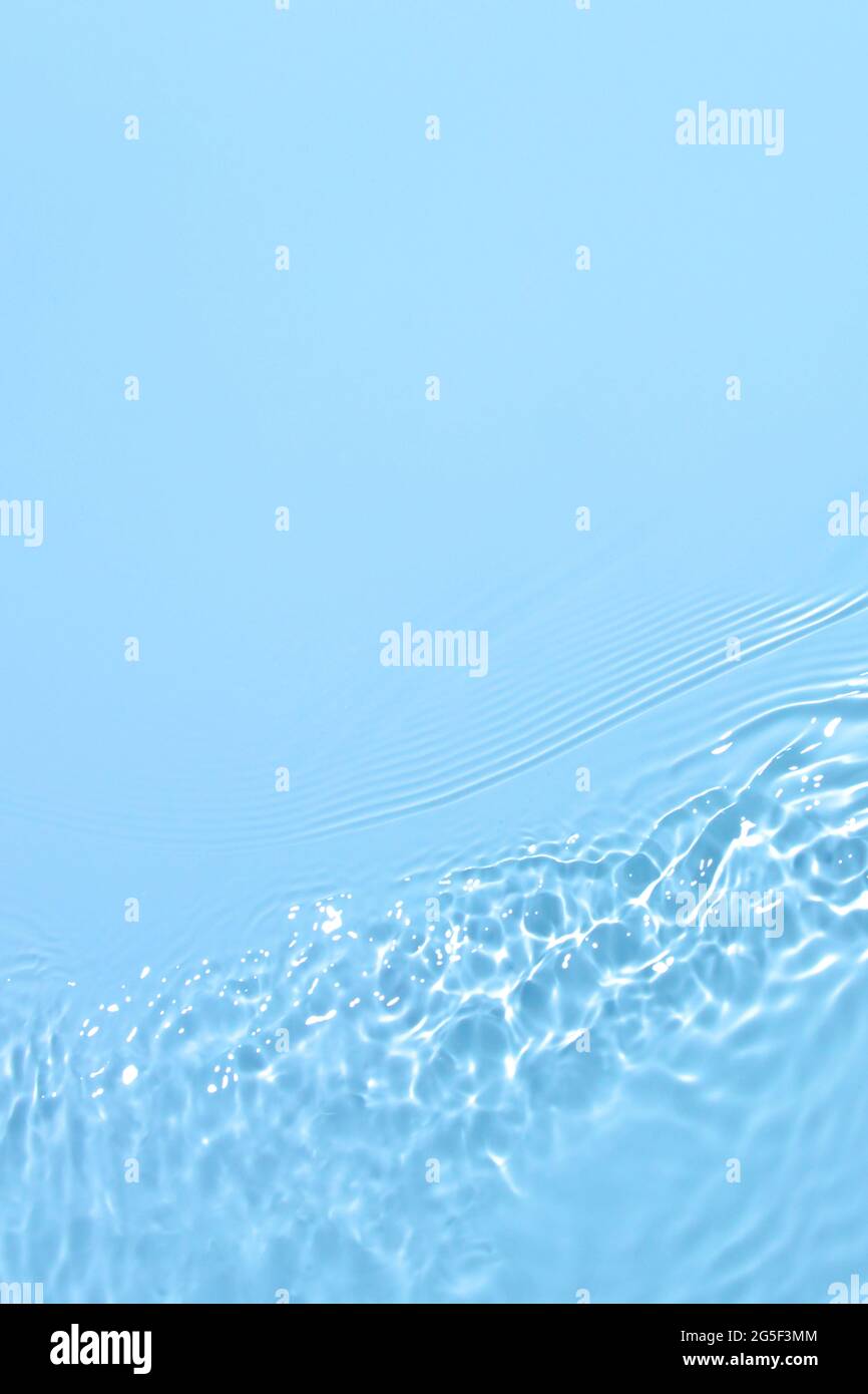 transparent blue colored clear calm water surface texture Stock Photo ...