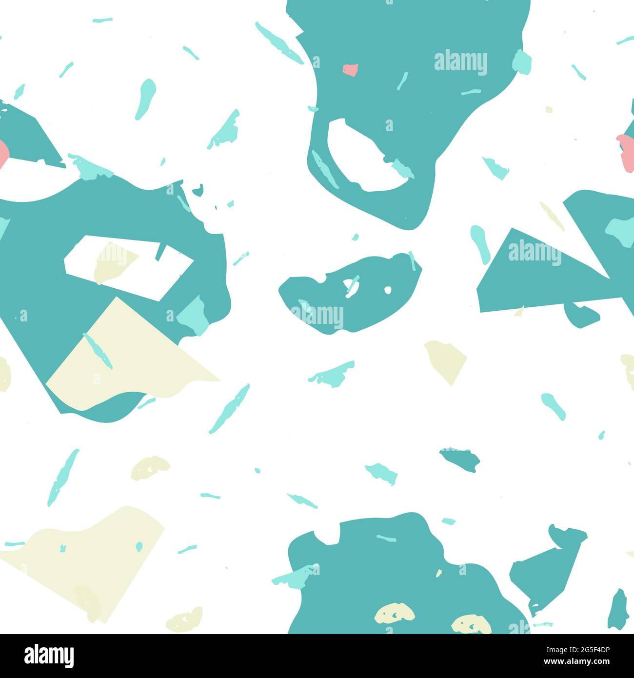 Terrazzo seamless pattern. Blue classic flooring texture. Terrazzo ...
