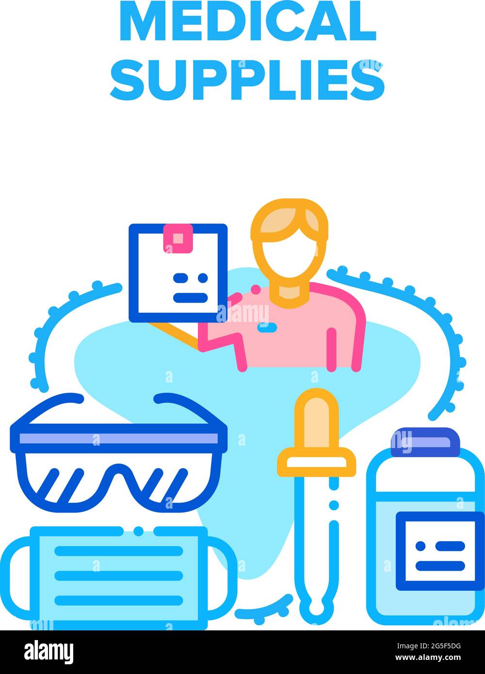 Medical Supplies Vector Concept Color Illustration Stock Vector Image