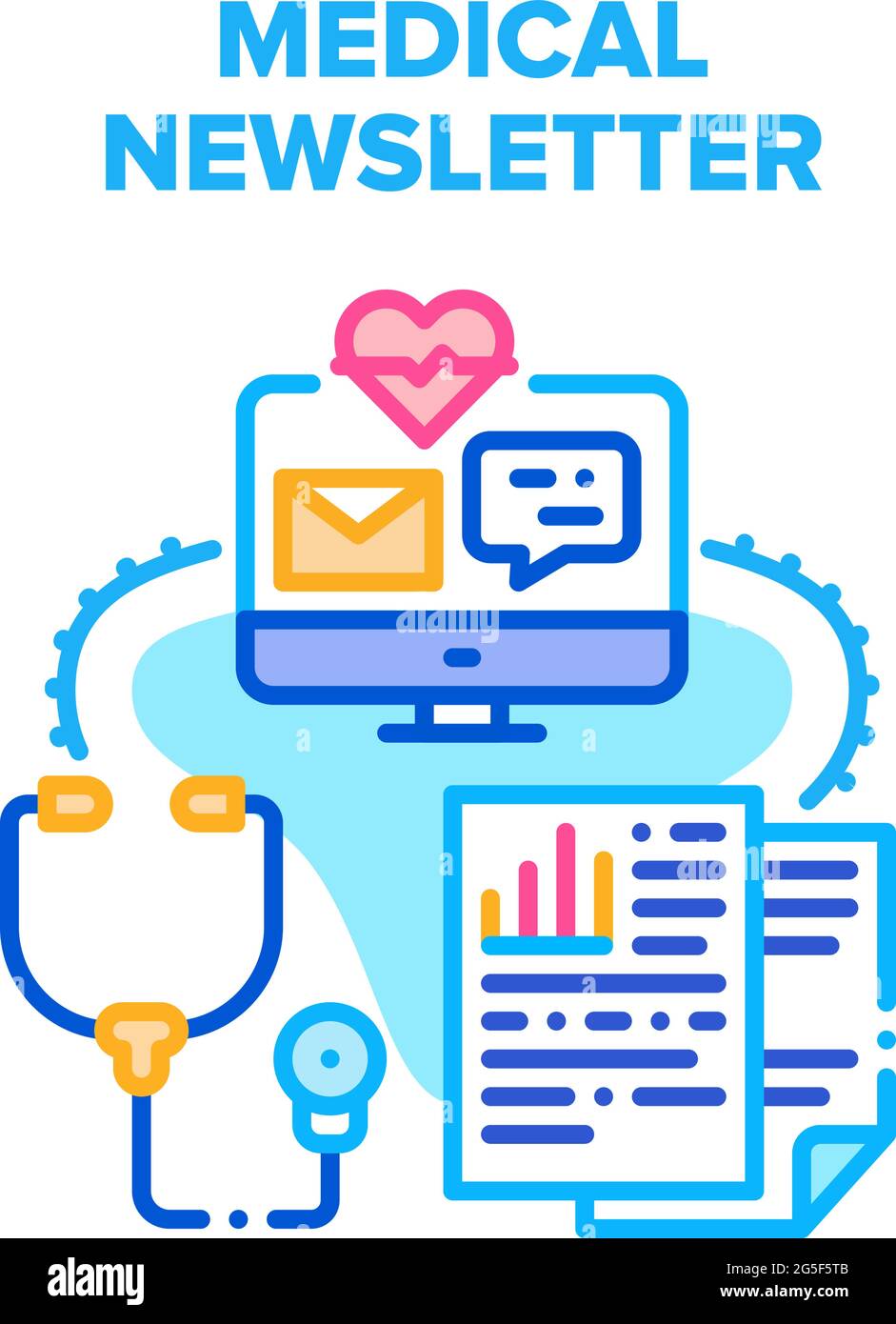 Medical Newsletter E mail Vector Concept Color Stock Vector Image Art Medical Newsletter E mail Vector Concept Color Stock Vector Image Art