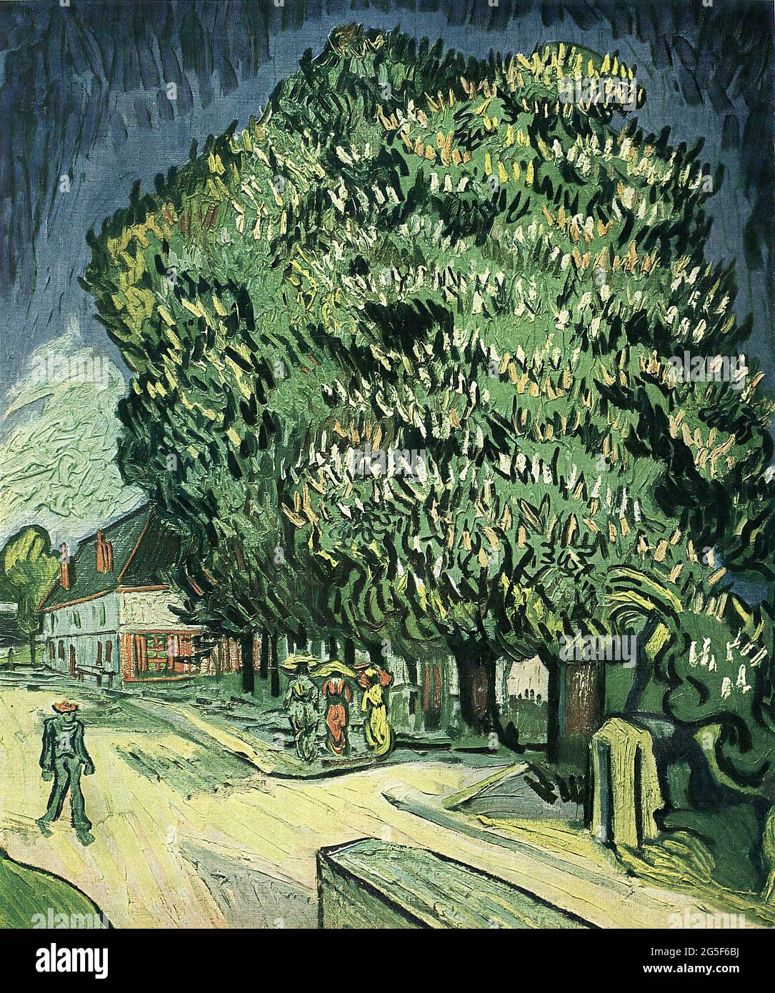 Vincent Van Gogh -  Chestnut Trees Blossom 1890 Stock Photo