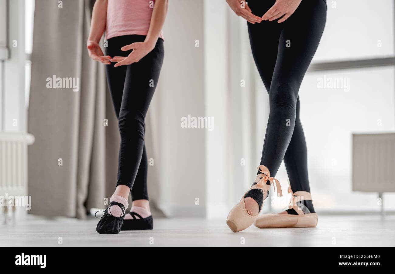 Ballerinas legs during dance class Stock Photo Alamy