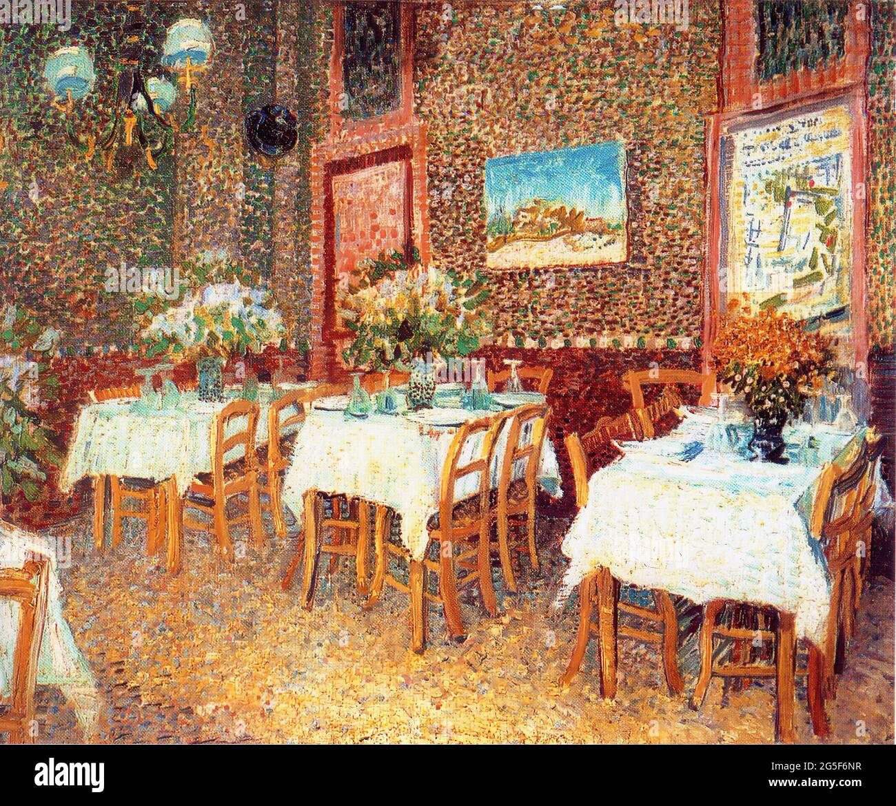 Vincent Van Gogh -  Interior Restaurant 1887 1 1887 Stock Photo
