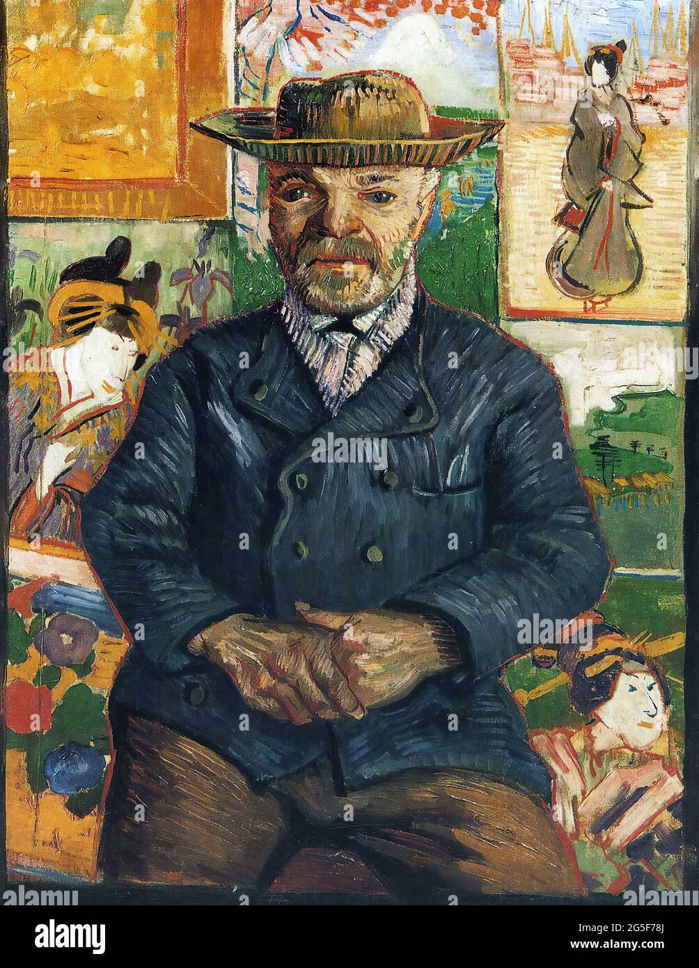 Vincent Van Gogh -  Portrait P Ere Tanguy 1888 Stock Photo