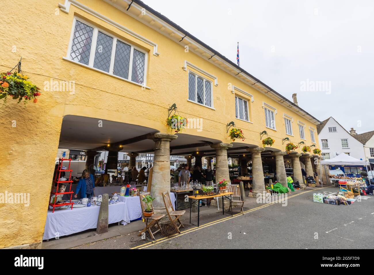 Market House, a traditional Cotswold pillared market house in Tetbury