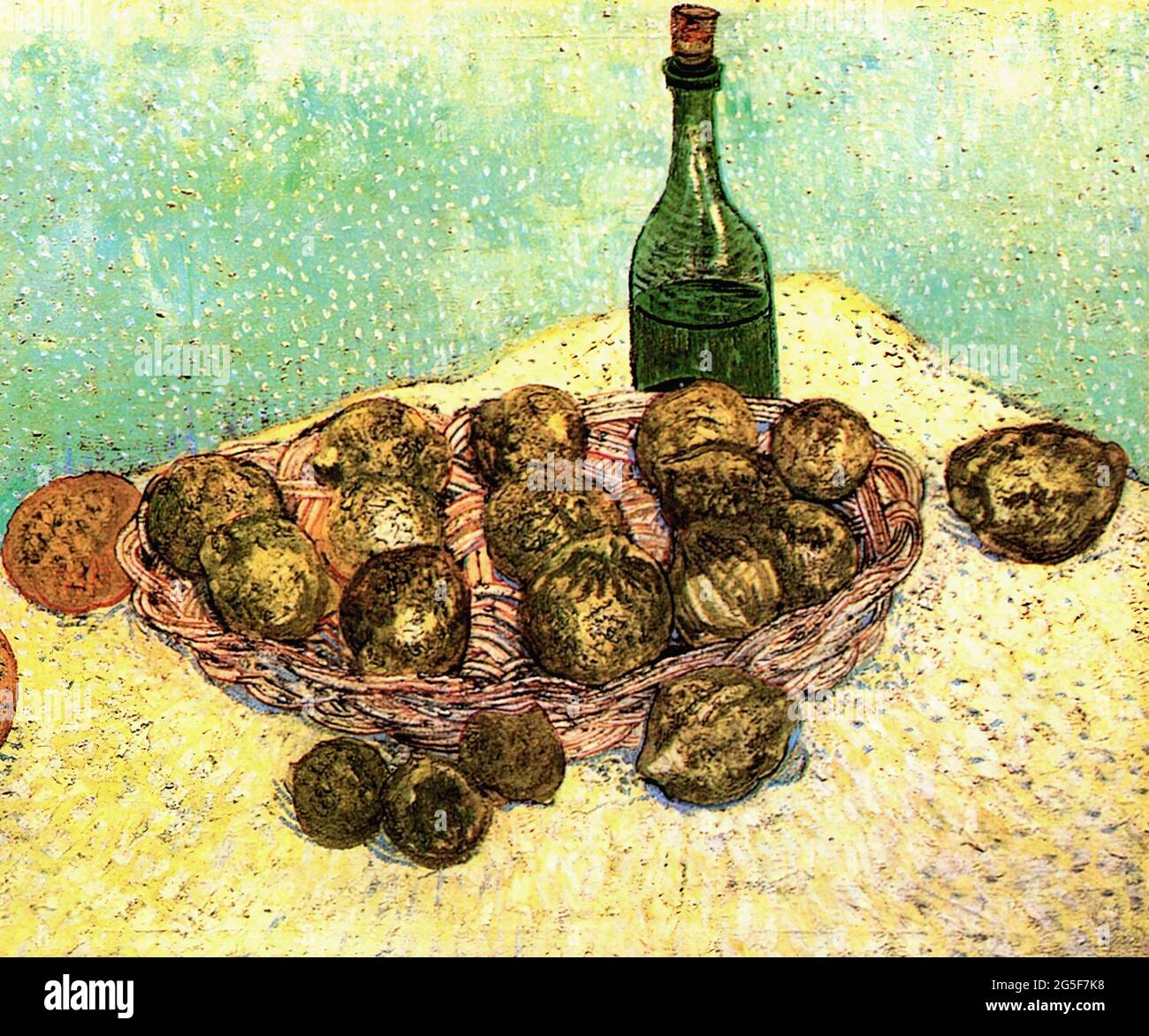 Vincent Van Gogh -  Still Life Bottle Lemons Oranges 1888 Stock Photo