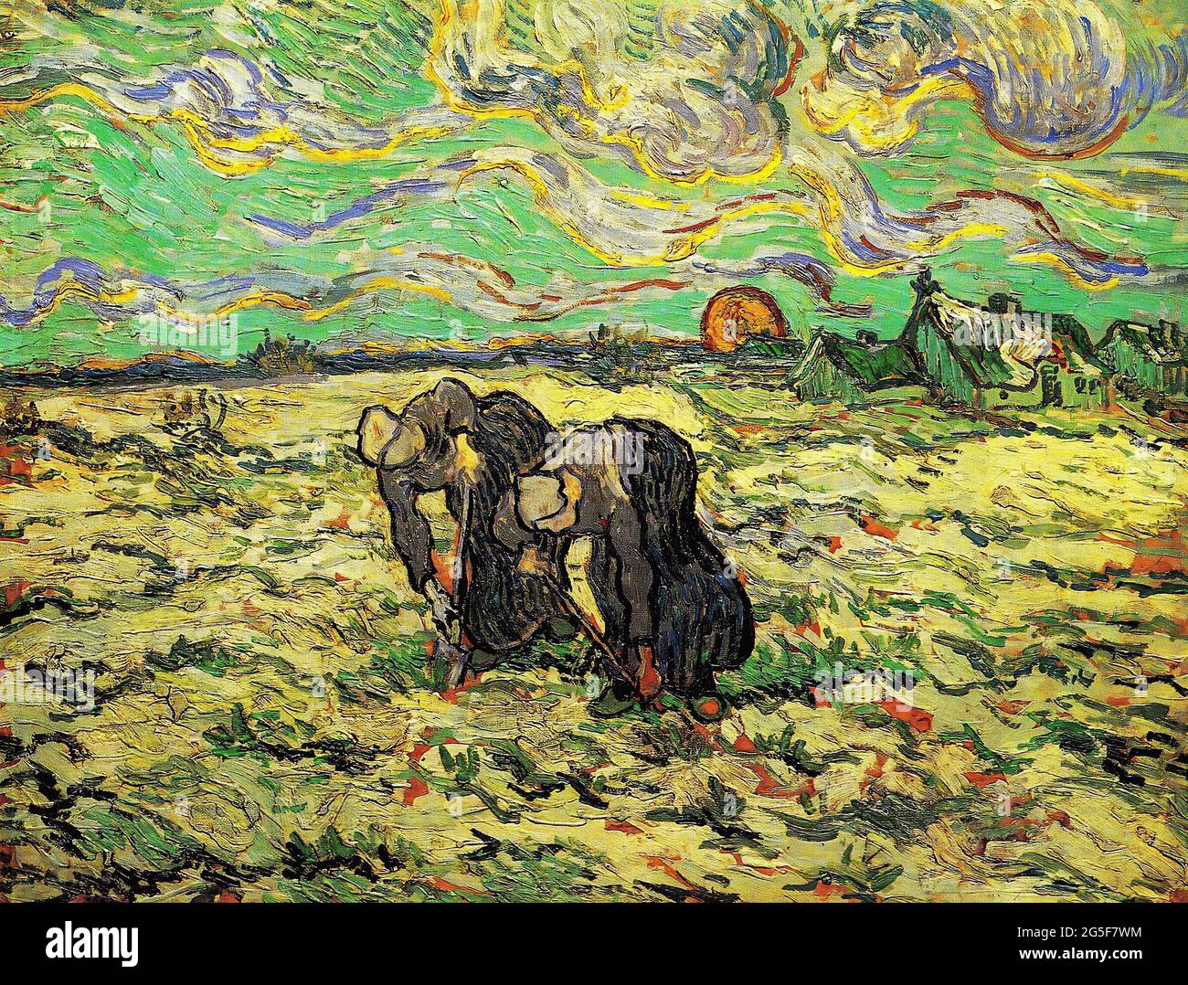 Camille Pissarro Two Young Peasant Women Stock Photo - Alamy