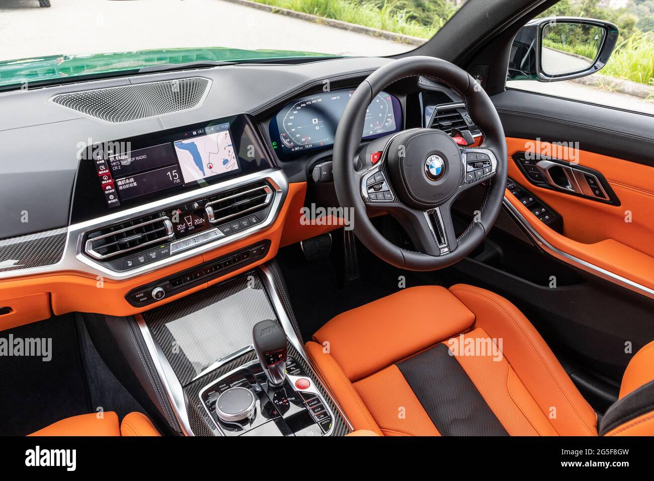 Hong Kong, China June 15, 2021 : BMW M3 Competition Interior June 15 2021  in Hong Kong Stock Photo - Alamy
