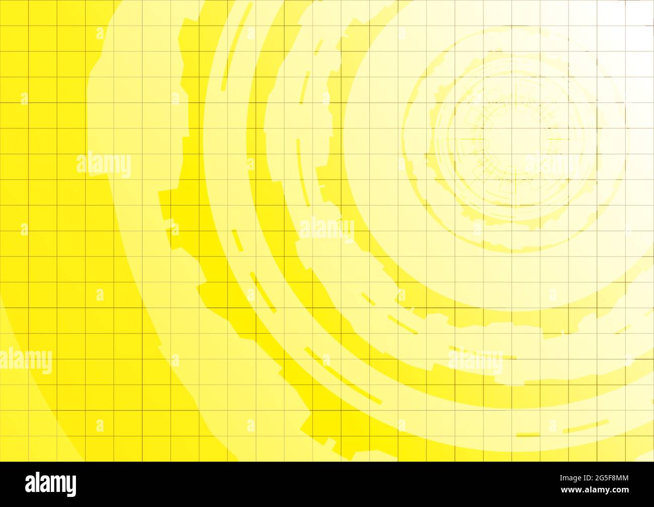 Abstract HUD circle and yellow background. Vector illustrator Stock Vector