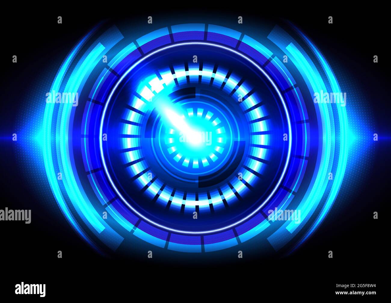 blue light. Abstract hi-tech background. Futuristic interface. Virtual ...