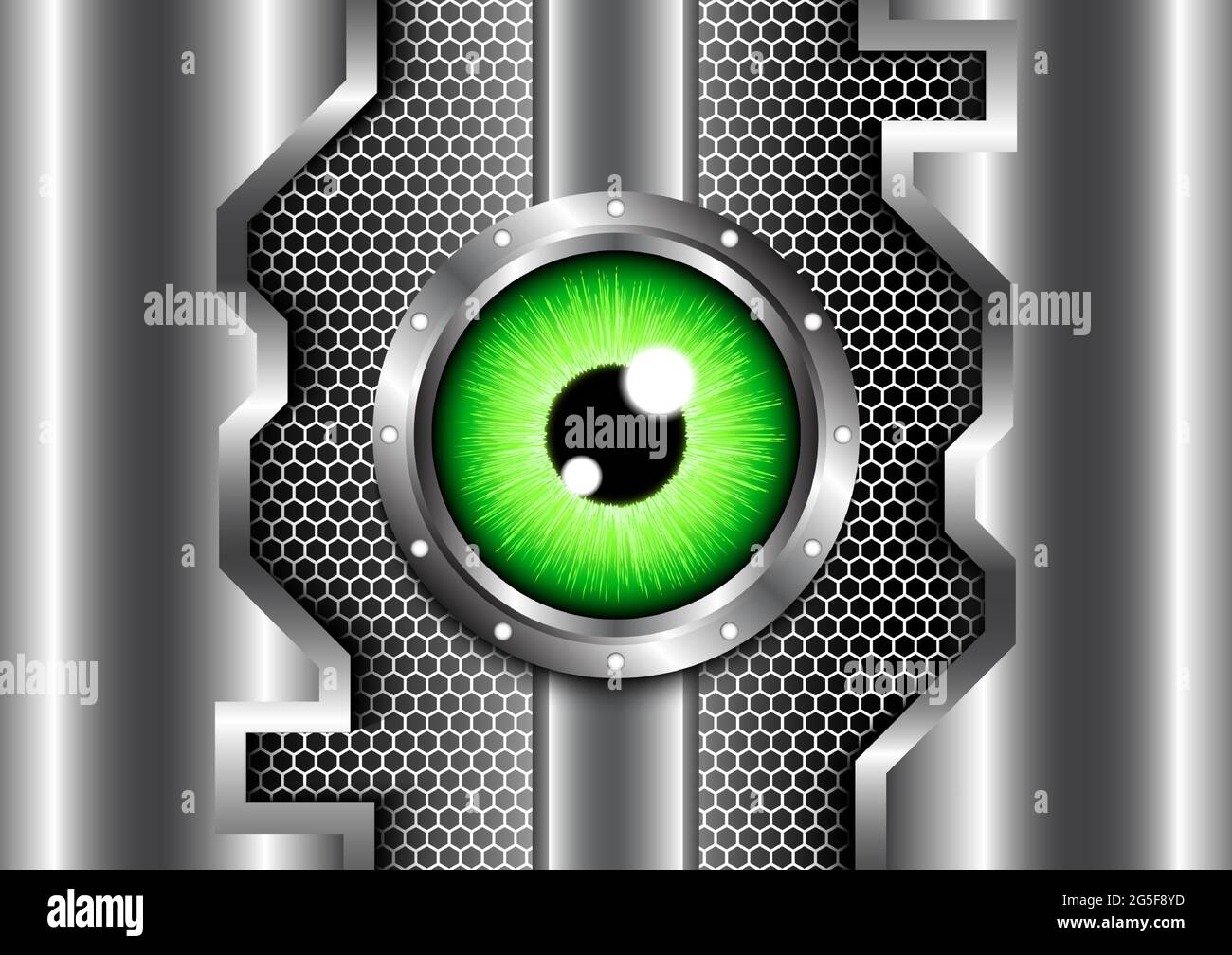 Green eye safety and security mechanism of technology futuristic