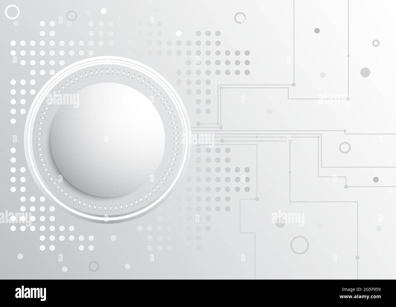 White circle. Abstract futuristic background Stock Vector
