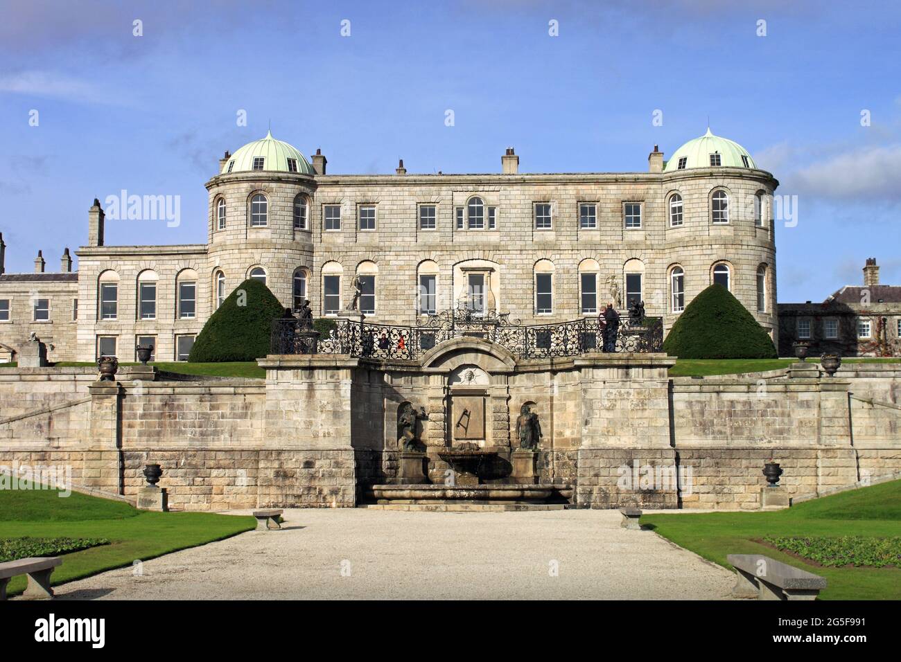 Powerscourt House is one of the most beautiful country estates in Ireland. Situated in the mountains of Wicklow. Stock Photo