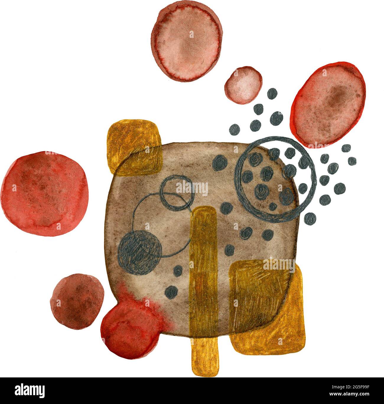 Magic watercolor background, multicolored texture, hand drawing Stock Photo